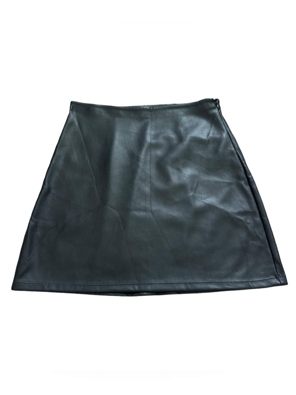 NWT Good American Women’s Skirt Faux Leather Executive Mini Black Size 0/25